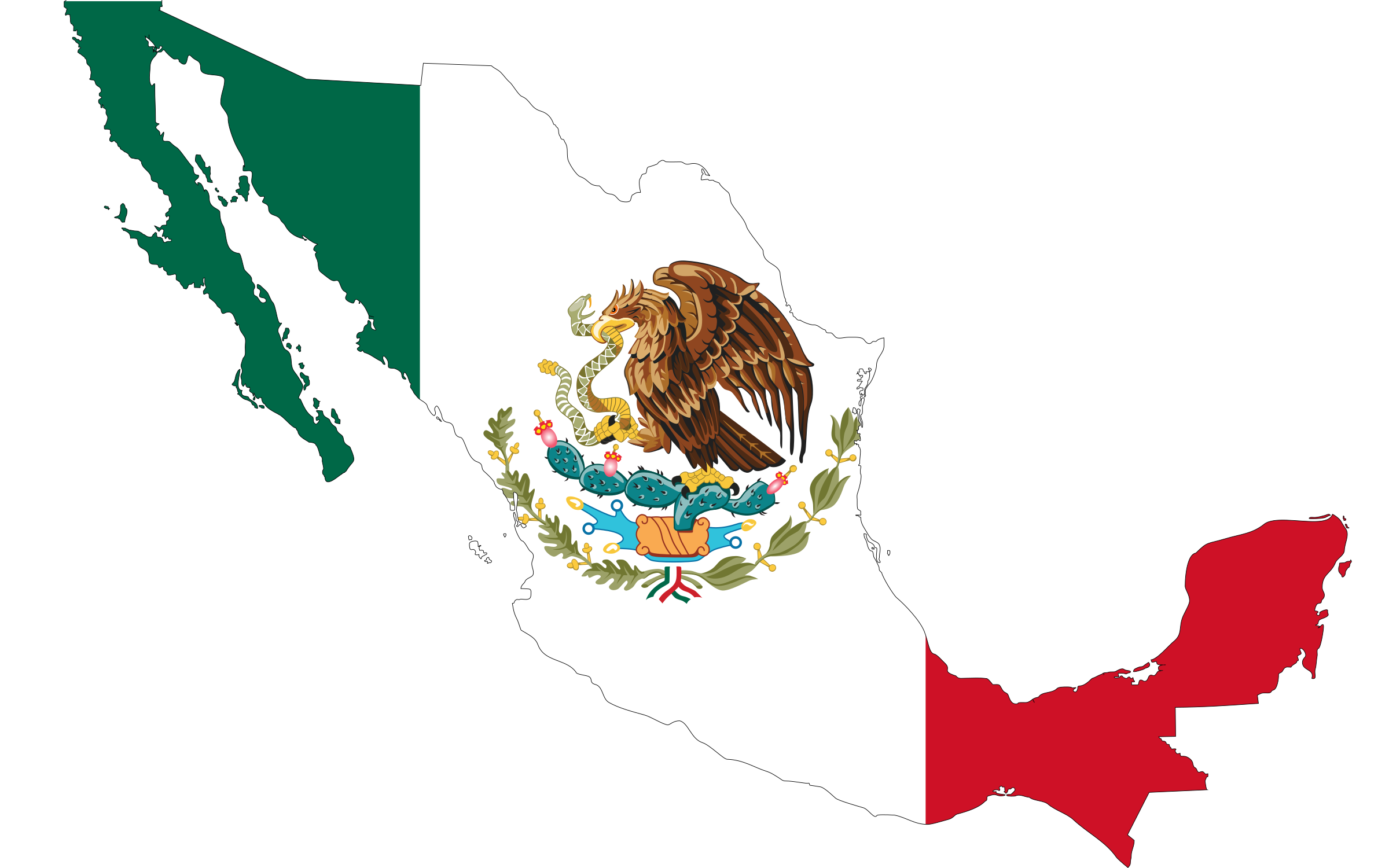 Mexico-Flag-Map - Keep Your Daydream