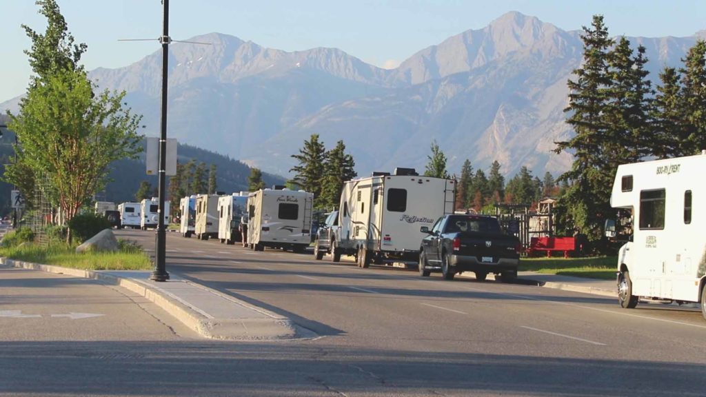 RV parking in Jasper Alberta