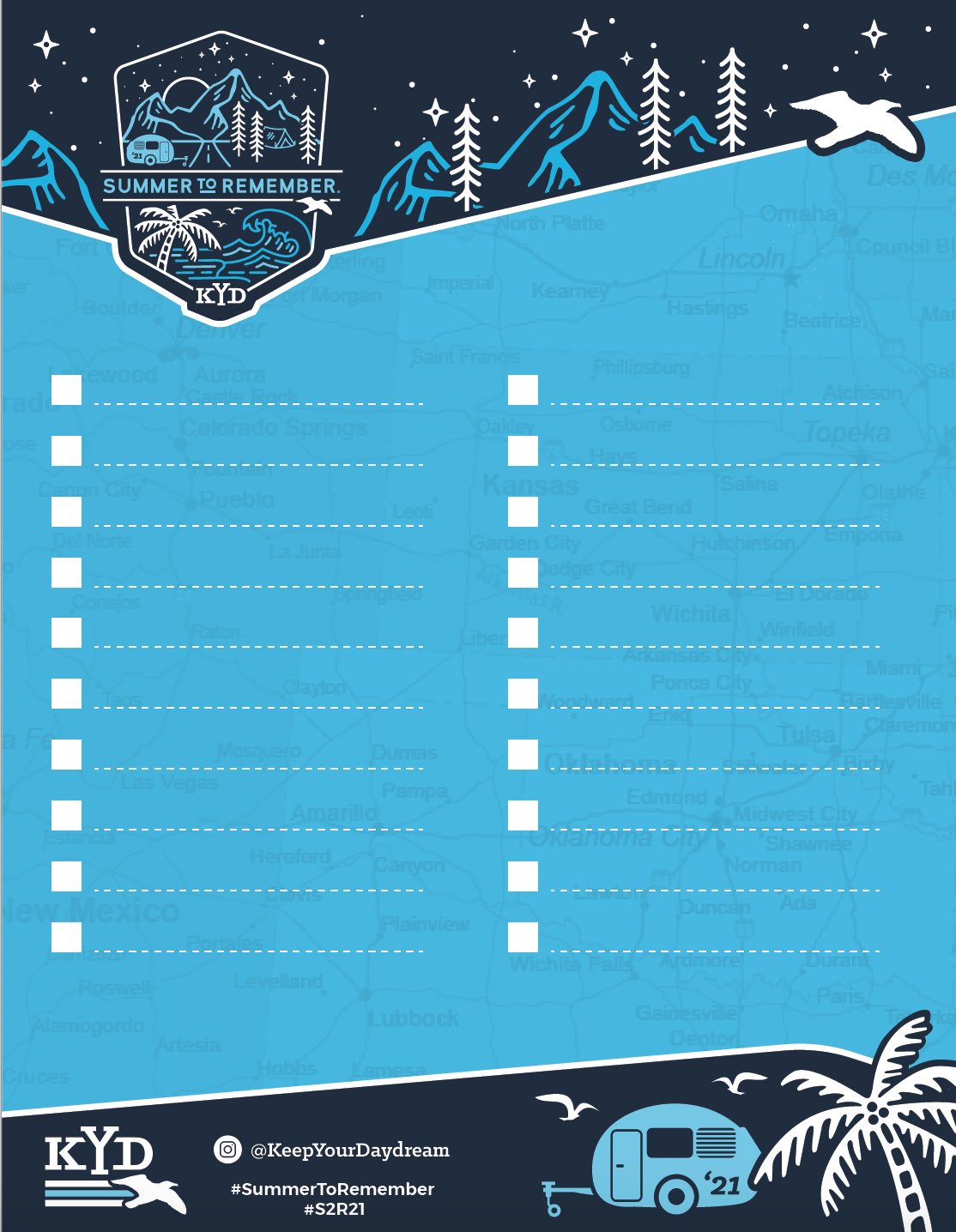 Make Your Summer To Remember® List for 2021 Keep Your Daydream